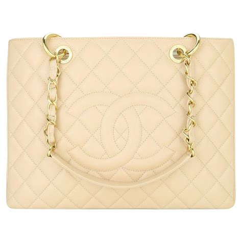 chanel gst beige gold hw|CHANEL GST Bag for sale .